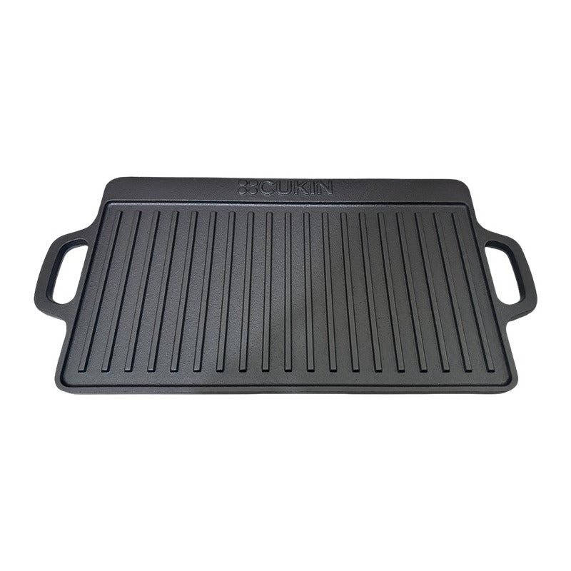 Plancha Churrasquera De Hierro Fundido 2 En 1 - 45x22x1.5cm