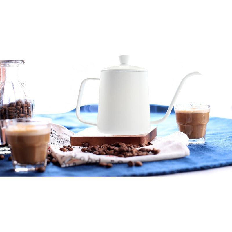 Tetera Cuello Cisne Negra 350 Ml Café Te De Acero Inoxidable