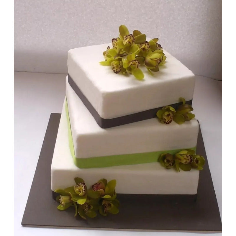 5 Molde Cuadrado Antiadherente Desmontable Tortas Repostería