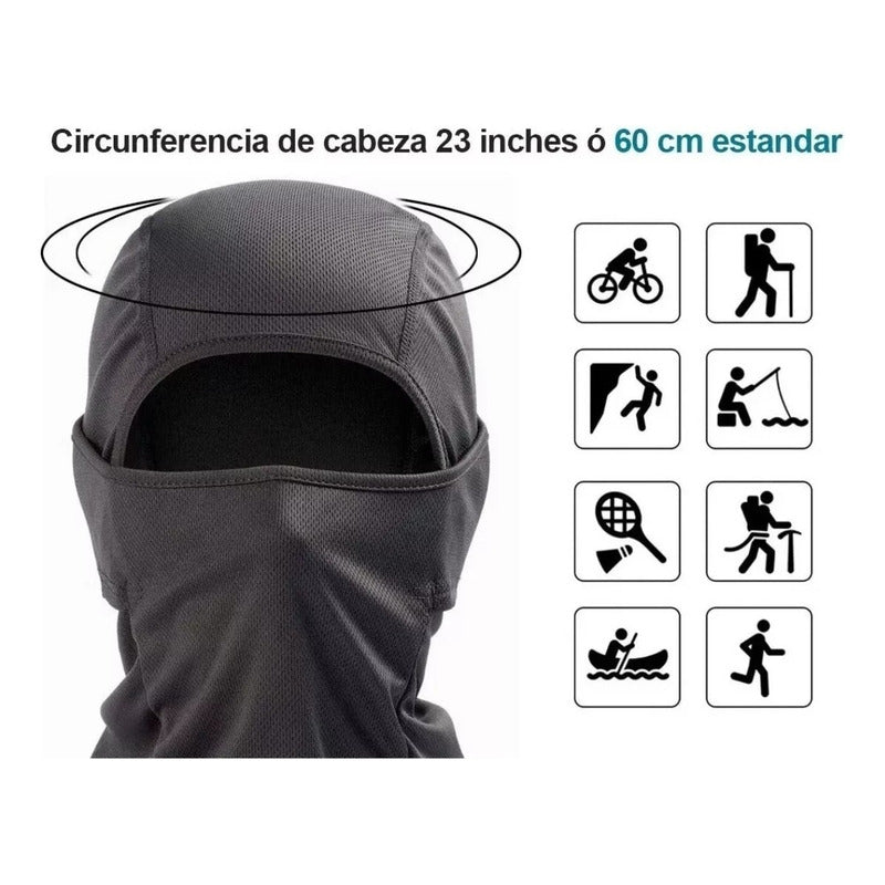 Balaclava Microfibra Airsoft Moto Bici Pasamontaña Gorro Uv