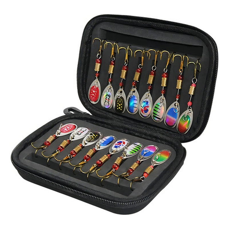 Set 16 Cucharas De Pesca Señuelos De Metal Mar Y Rio Norplat