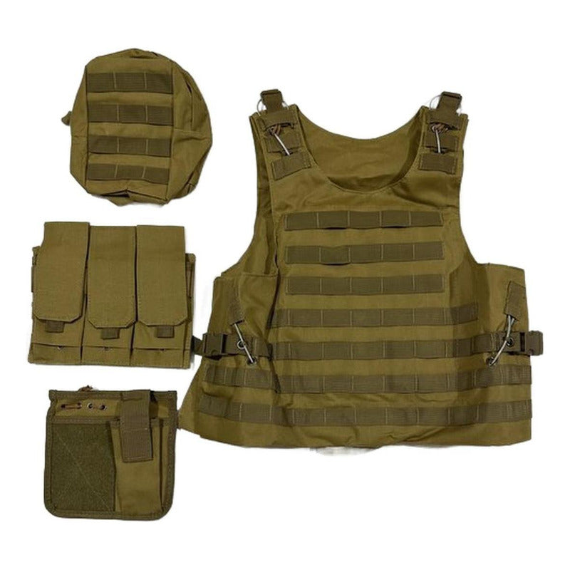 Chalecos Tacticos Norplat Chaleco Tactico Ajustable Molle Marrón L