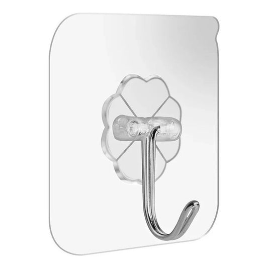 Pack 10 Unidades Gancho Para Pared / Metálico Con Adhesivo