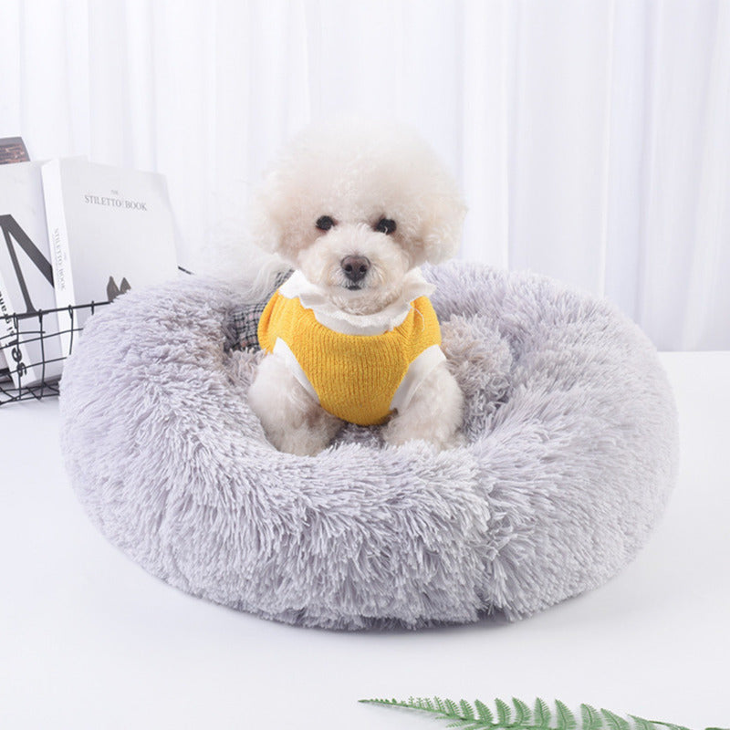 Cama Antiestrés Peluda Para Perros Y Gatos 70cm L Originales