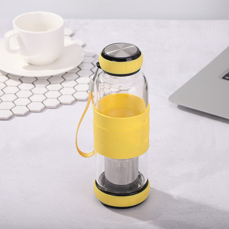 Botella Infusor Vidrio 550cc Difusor Te Bpa-free - Norplat