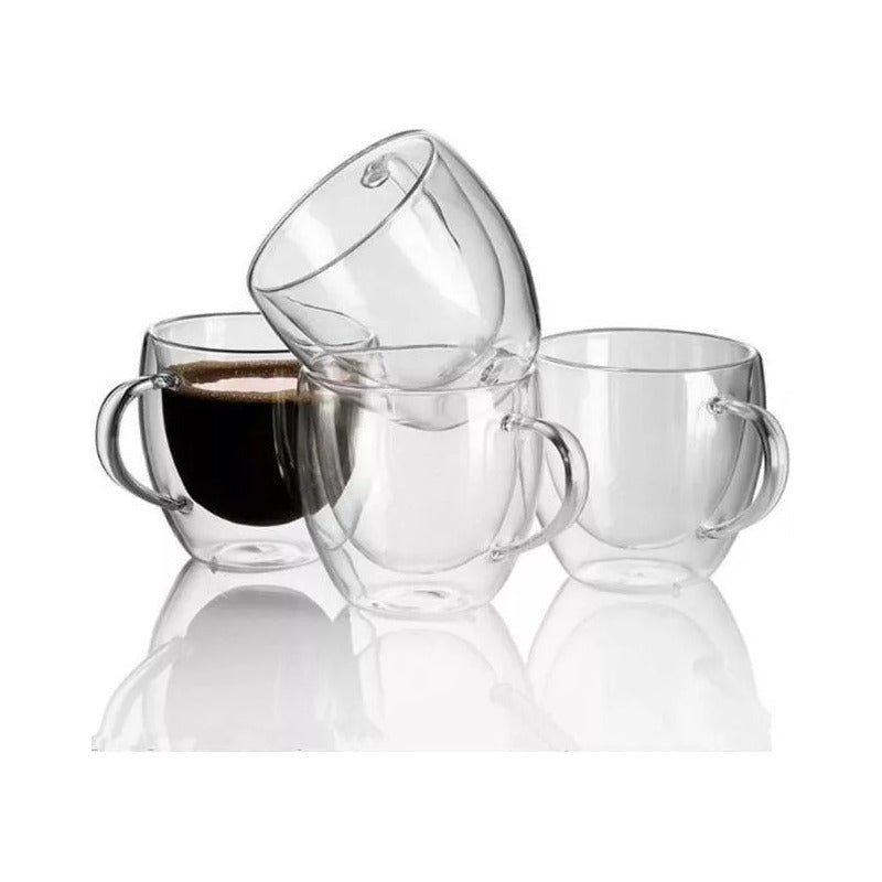 Taza Cafe Espresso Doble Pared 80ml Frio Caliente - Cukin