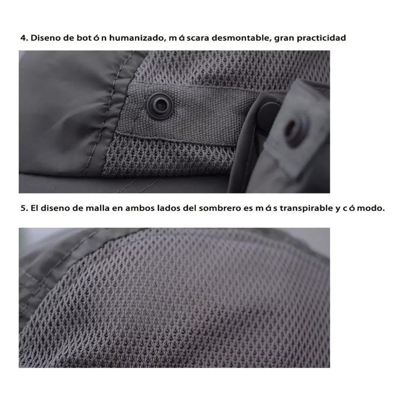 Sombrero Para El Sol Con Proteccion Uv Para Cuello Y Cara