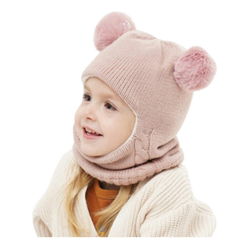 Gorro Con Cuello Bebés 6m A 2 Años Invierno Abrigado Norplat