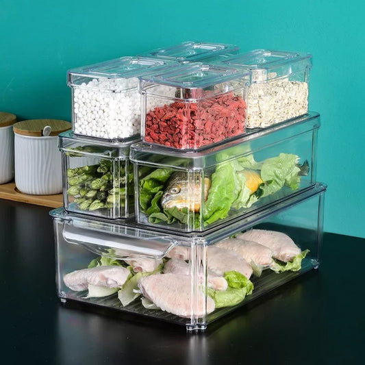 Organizador Refrigerador Set 7 Contenedores Con Tapa - Cukin