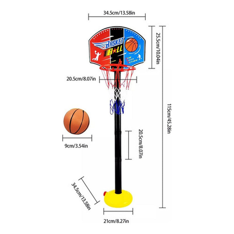 Set De Basketball Para Niños Aro Basquetbol Portátil Norplat