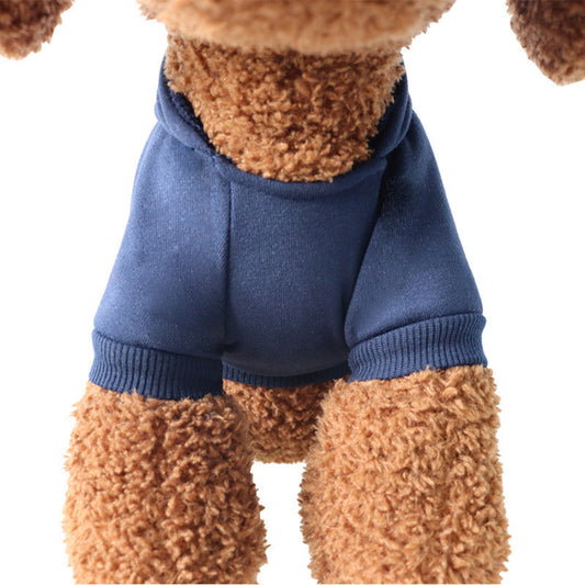 Polerón Con Gorro Ropa Chaleco Perro Abrigo Invierno Norplat Azul M