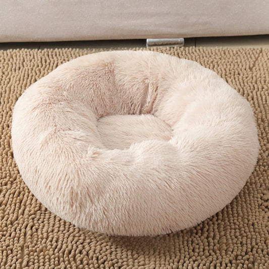 Cama Mascota Perro Grande Antiestres 110cm Talla Xxl Norplat Crema Liso