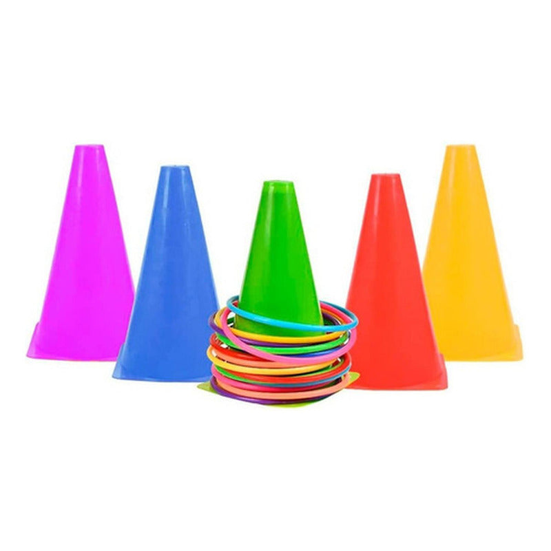 Kit Entrenamiento Norplat Con Cono Y Aros Agilidad Crossfit Multicolor