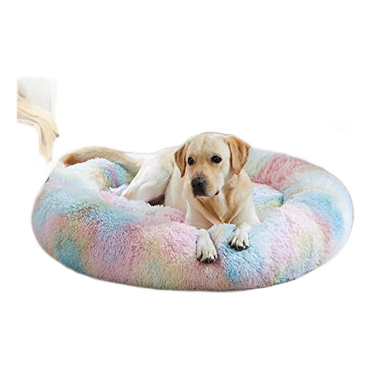 Cama Mascotas Antiestrés Peluda Perros Gatos 50 Cm - Norplat