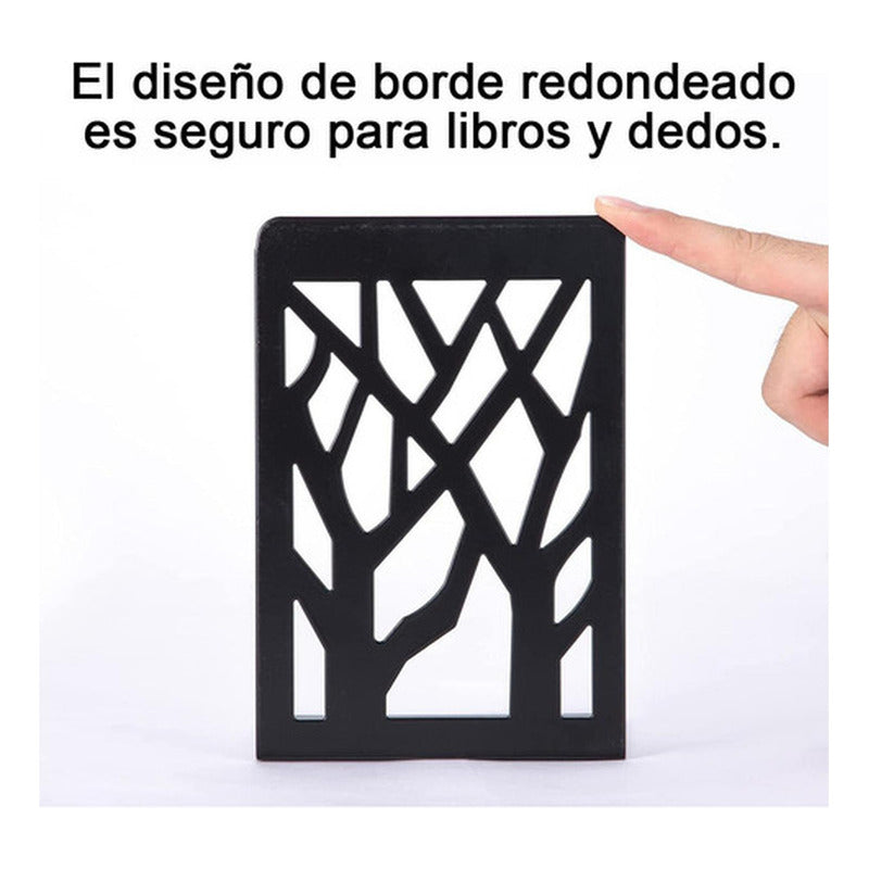 Soporte Sujetalibros 2 Pares De Soportes Para Libros Norplat Negro