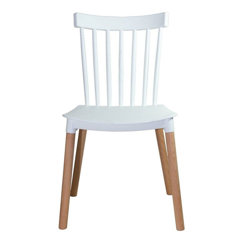Silla Windsor Pack 4 Estilo Retro Estructura De La Silla Blanco