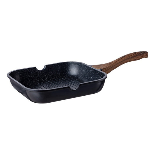 Plancha 28 Cm Antiadherente Aluminio Fundido Grill - Cukin
