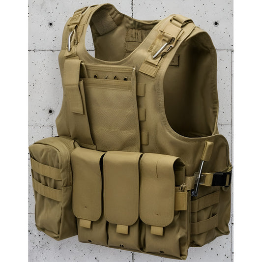 Chalecos Tacticos Norplat Chaleco Tactico Ajustable Molle Marrón L