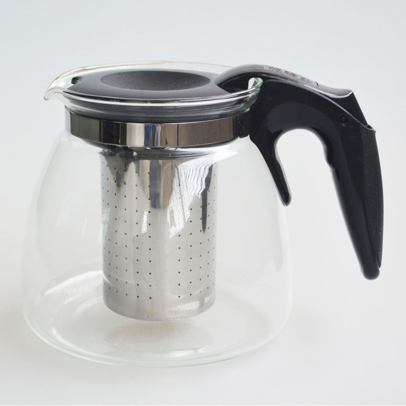 Tetera Jarra Vidrio Filtro Acero Inoxidable Té 1.1lt Norplat