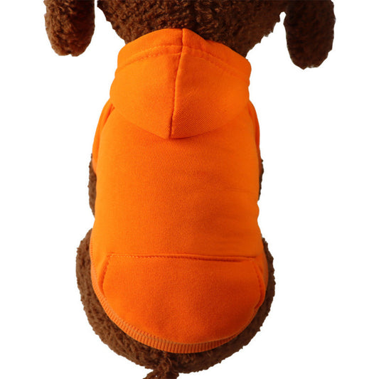 Polerón Con Gorro Ropa Chaleco Perro Abrigo Invierno Norplat Naranjo 2xl