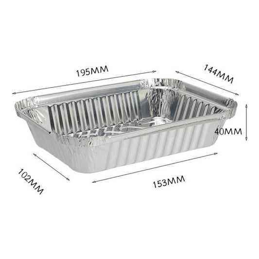 Bandeja / Envase De Aluminio 570 M C/tapa Domo (20 Unidades) Plateado