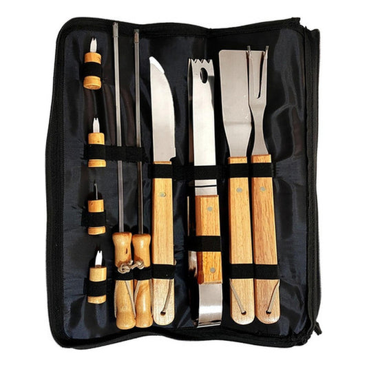 Set Parrillero 10 Herramientas Con Bolso Kit Asado - Norplat
