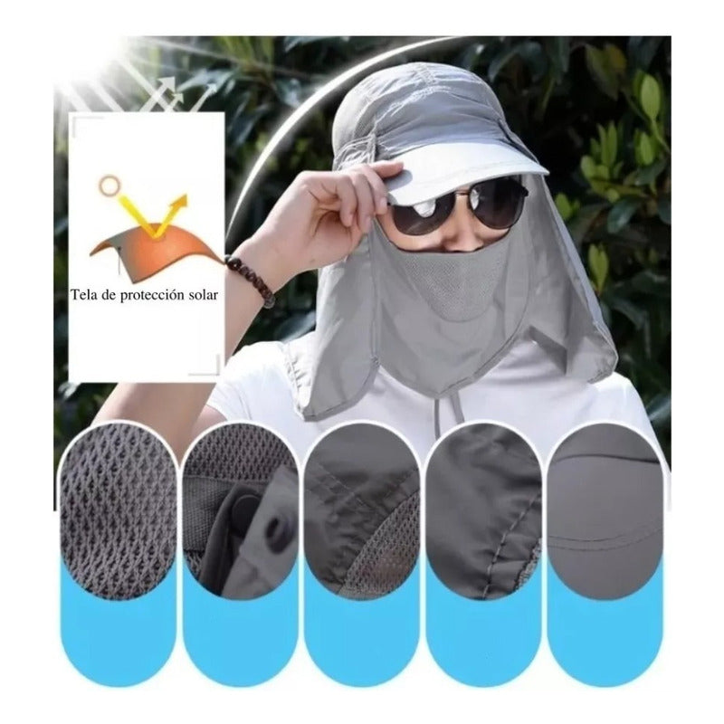 Sombrero Para El Sol Con Proteccion Uv Para Cuello Y Cara