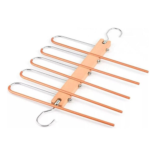 Colgador Pantalones Ganchos 5 En 1 Antideslizante - Norplat