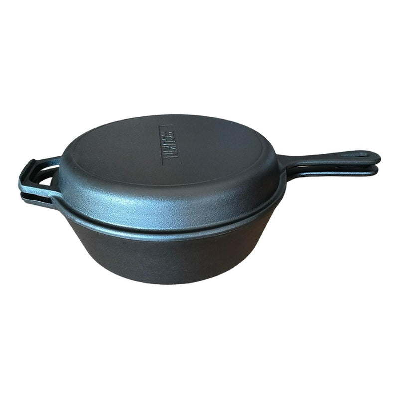 Dutch Oven Ø26cm 2 Sartenes Hierro Fundido + 2 Grip - Cukin