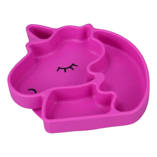 Plato Guagua Unicornio De Silicona Antideslizante Irrompible