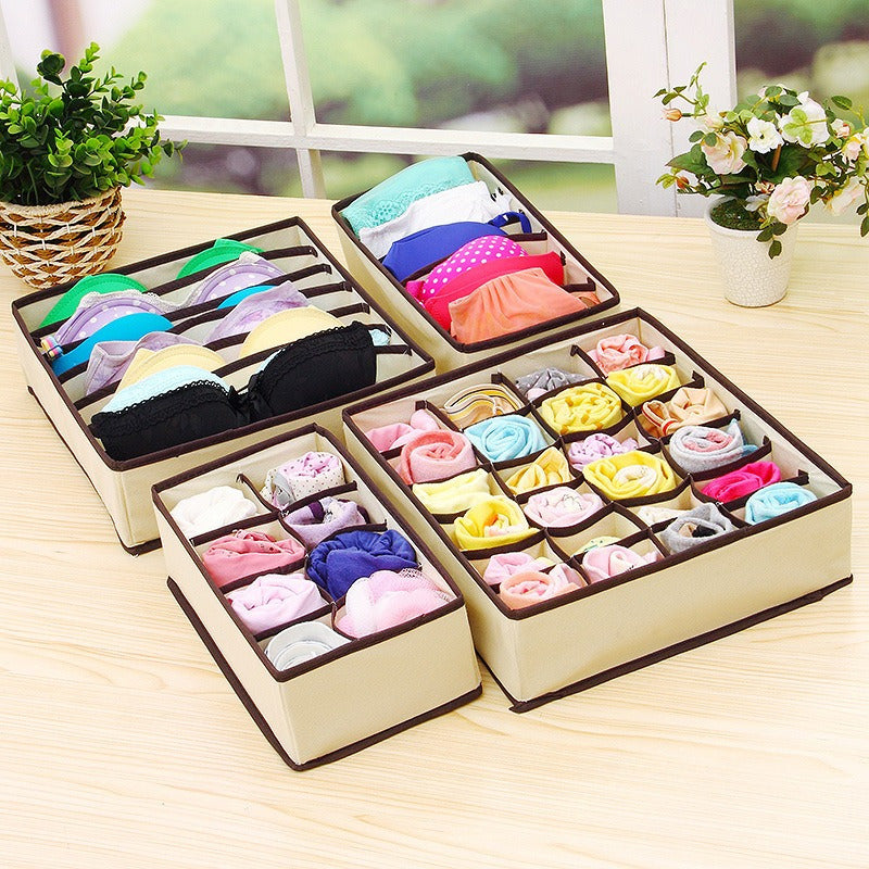 Set 4 Organizadores Ropa Interior Calcetines Sosten Closet