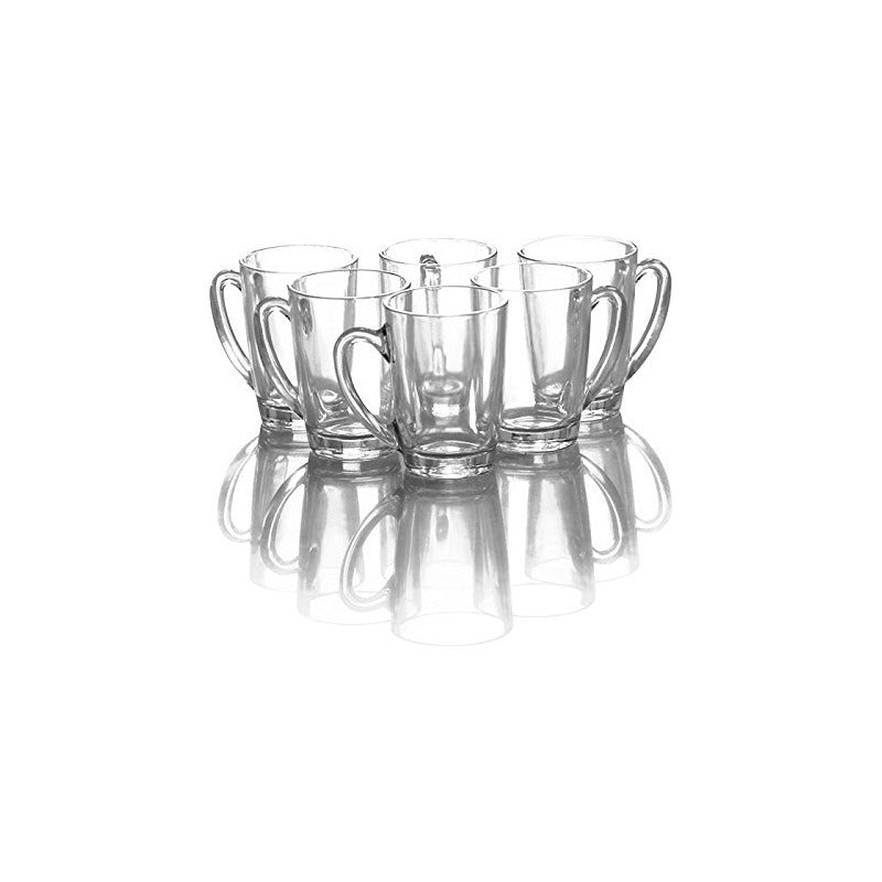 Set 6 Tazas Para Café Con Leche Té Capuccino Vidrio 250ml