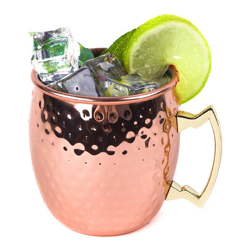 Vaso Para Moscow Mule Mug Tragos Mojito De Acero Color Cobre Cobre
