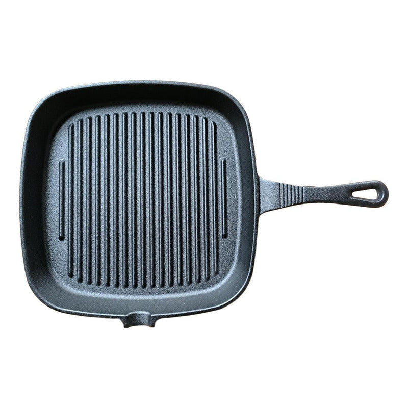Sartén Bifera Churrasquera Grill Hierro Fundido 24cm Norplat
