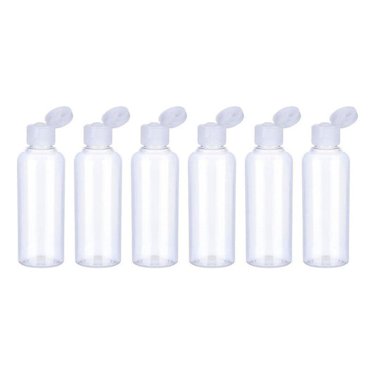 Set 6 Botellas Viaje Dispensadora 100ml Transparente Norplat