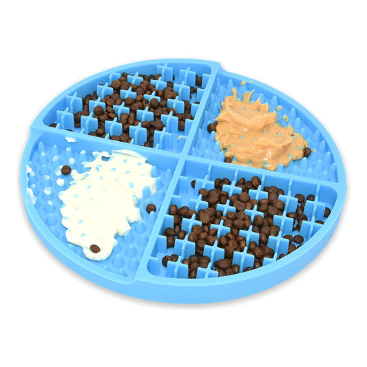 Plato Anti Ansiedad Come Lento Para Perro Mascota - Celeste
