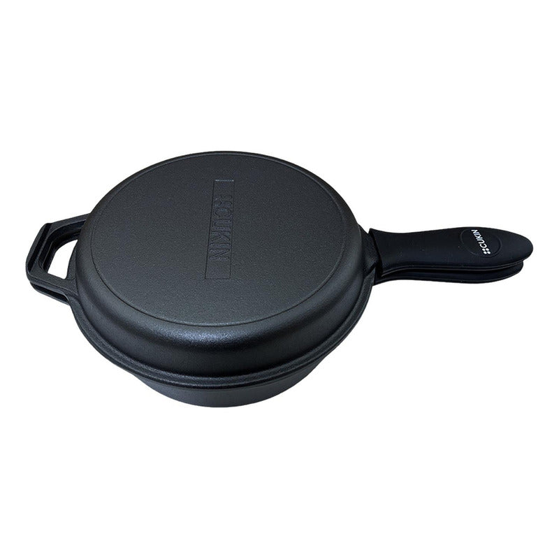 Dutch Oven Ø26cm 2 Sartenes Hierro Fundido + 2 Grip - Cukin