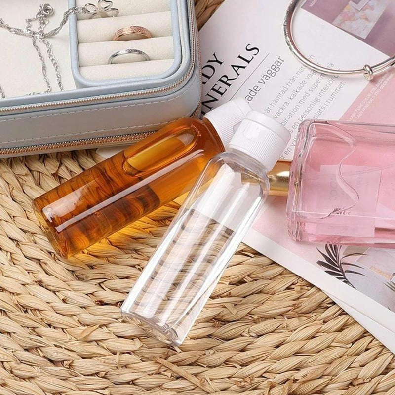 Set 6 Botellas Viaje Dispensadora 100ml Transparente Norplat