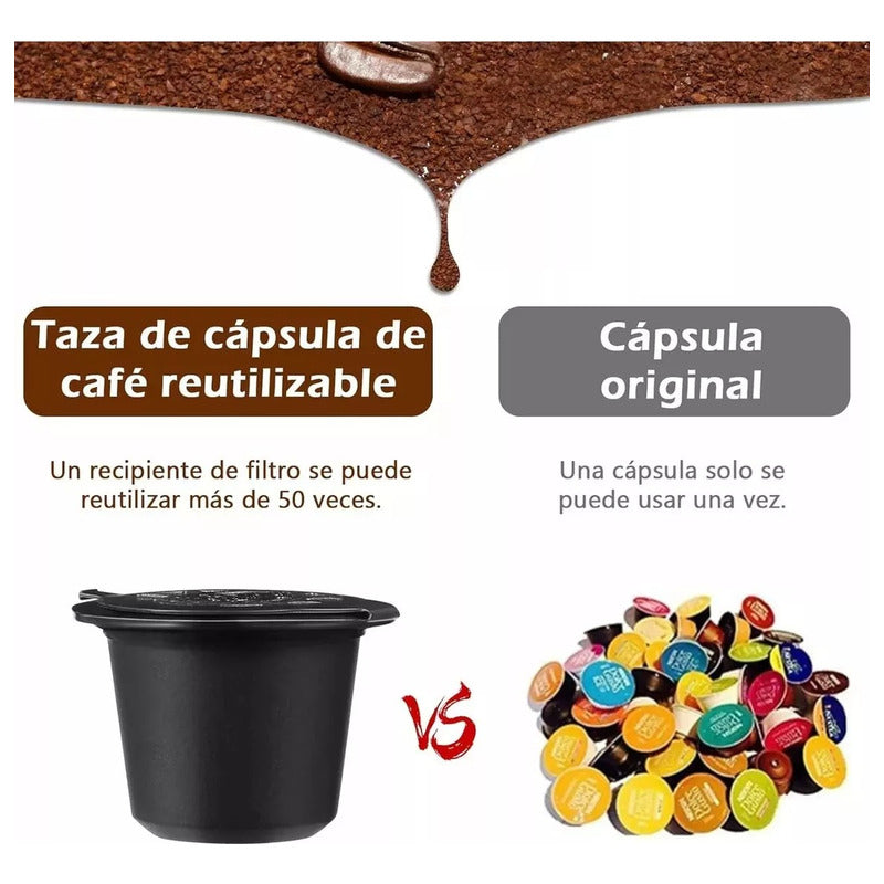 6 Capsulas Cafe Reutilizable Para Cafetera Nespresso Norplat