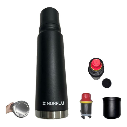 Termo De Agua Caliente Matero 1 Litro Acero Premium Norplat