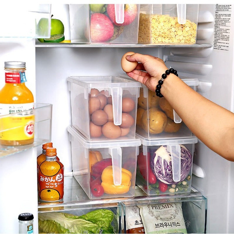 Caja Organizadora Para Refrigerador Con Tapa Y Mango - Cukin
