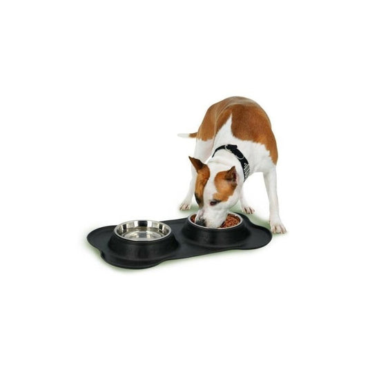 Plato Doble Silicona Platos Para Perro Bebedero Comedero Wuf