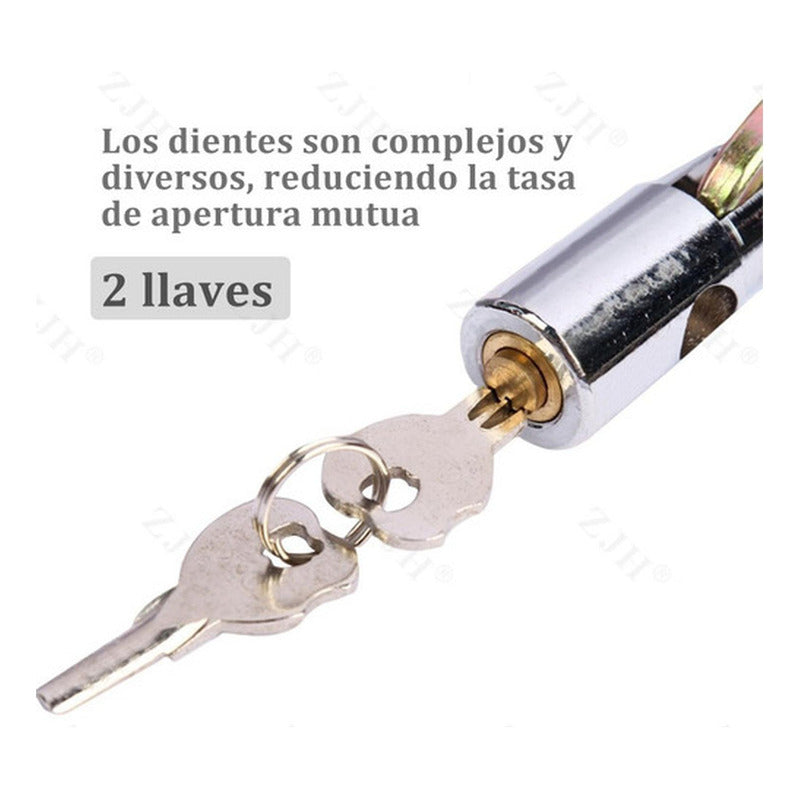 Candado Bicicleta Con Cadena Acero Cobertor Textil Norplat