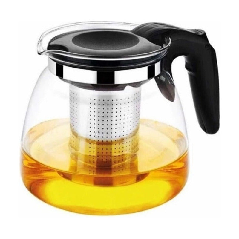 Tetera Jarra Vidrio Filtro Acero Inoxidable Té 1.1lt Norplat