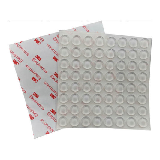 Set 100 Uds Topes Auto Adhesivo Transparente Puertas Muebles Transparente