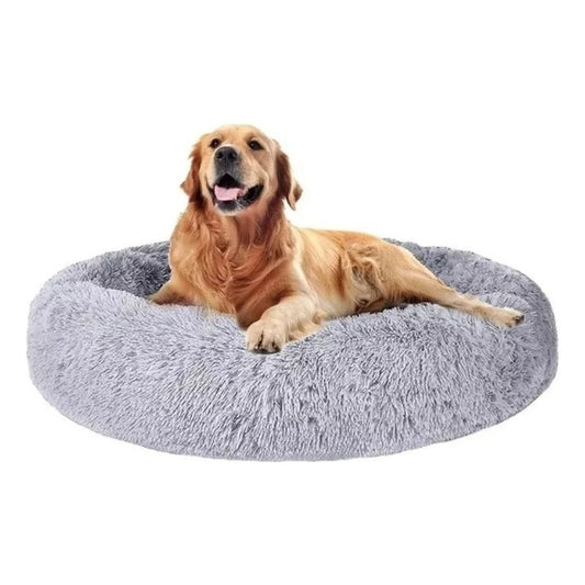 Cama Mascota Perro Grande Antiestres 110cm Talla Xxl Norplat Gris Liso