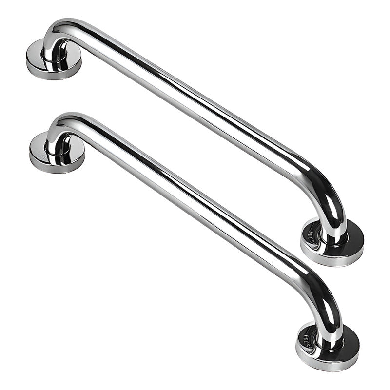 2 Barras De Seguridad Apoyo Pasamanos Acero Inox - Norplat Plateado