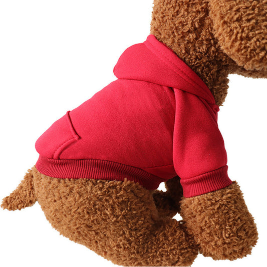 Polerón Con Gorro Ropa Chaleco Perro Abrigo Invierno Norplat Rojo 2xl