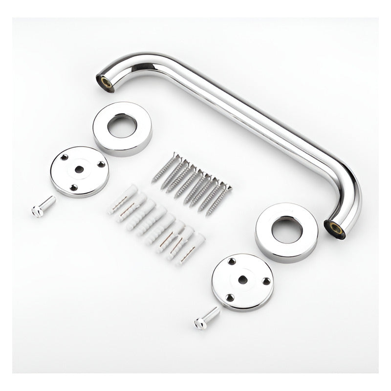 2 Barras De Seguridad Apoyo Pasamanos Acero Inox - Norplat Plateado