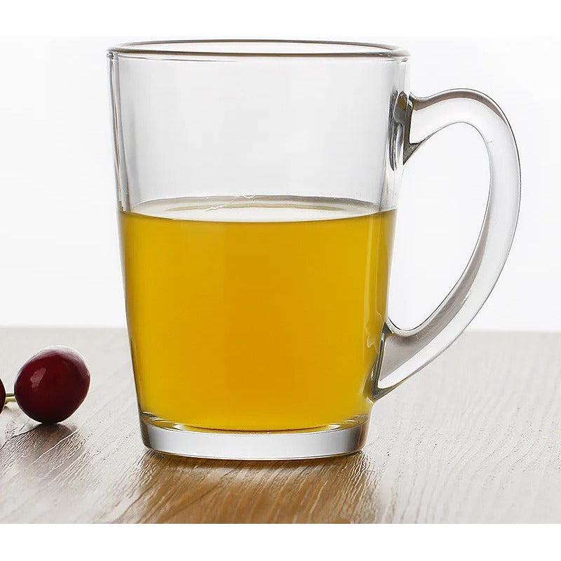 Set 6 Tazas Para Café Con Leche Té Capuccino Vidrio 250ml